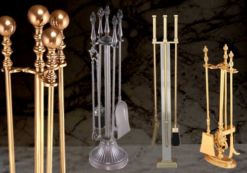 Custom Solid Brass Fireplace Tools