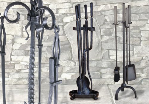 Custom Wrought Iron Fireplace Tools