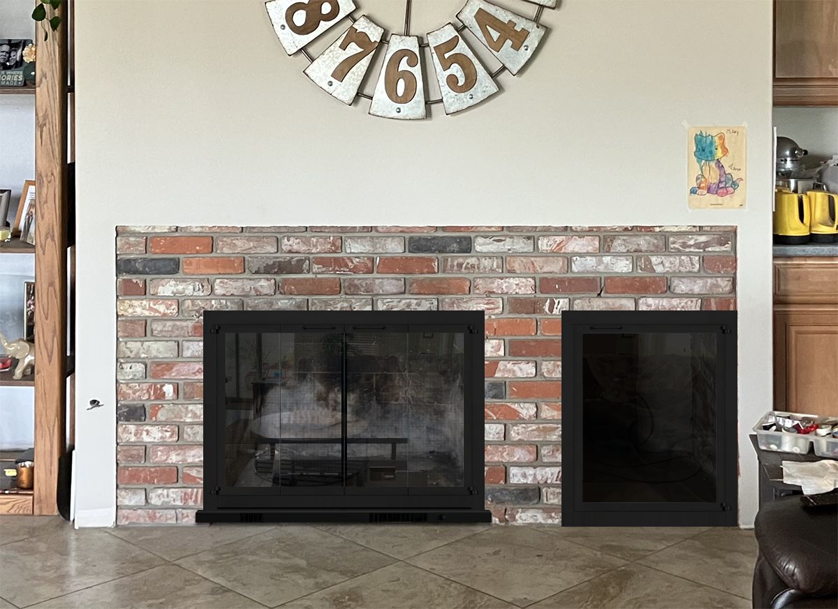Heavy Gauge Steel Fireplace Door