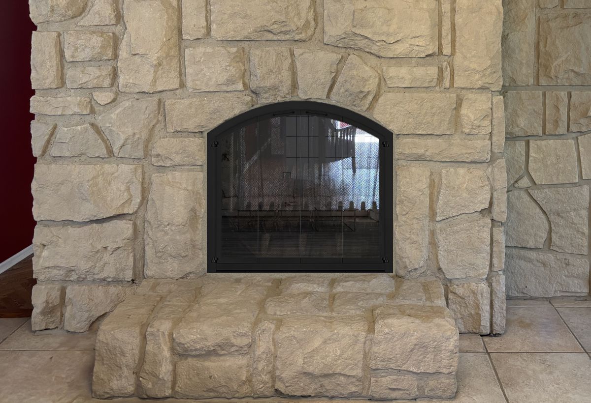 Flat Steel Fireplace Door