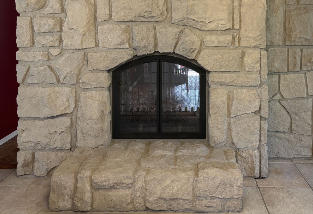Wrought Iron Fireplace Door