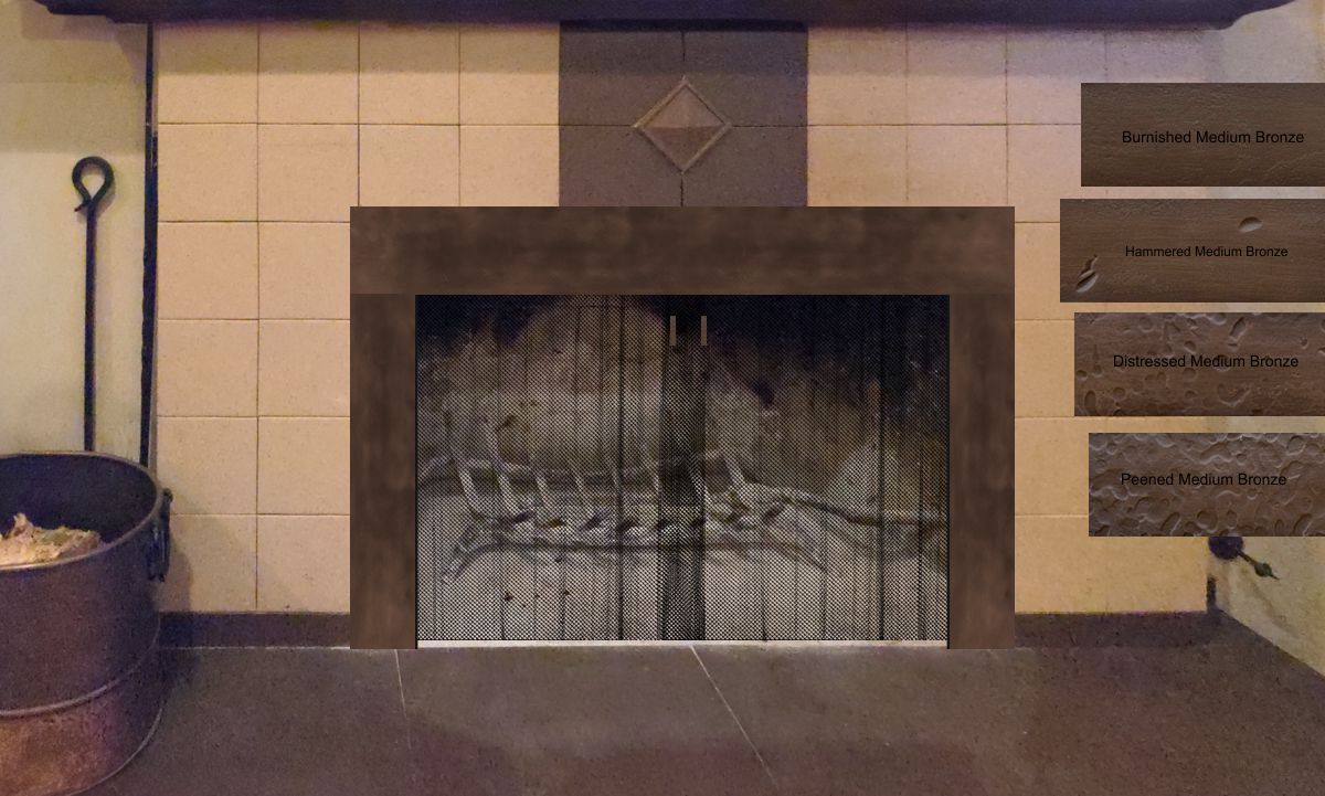 Wrought Iron Fireplace Door