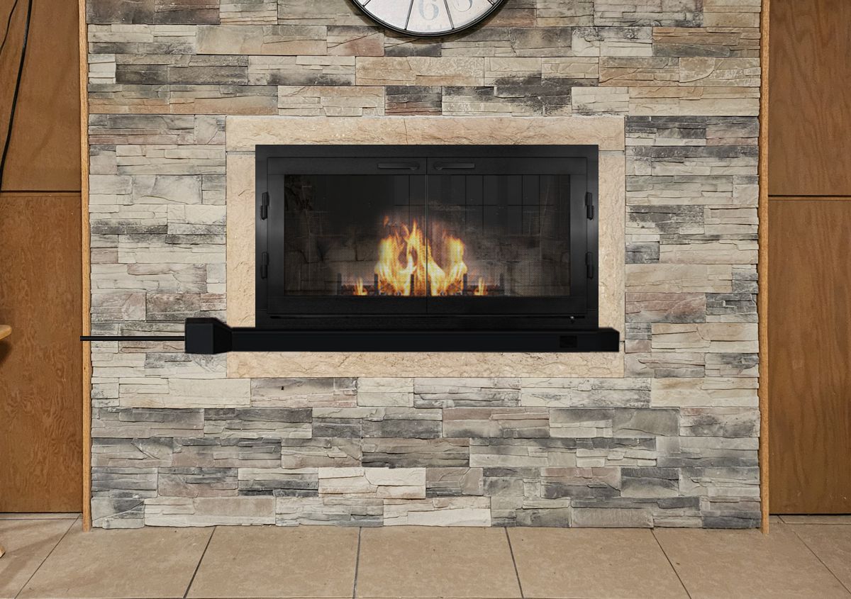 Wrought Iron Fireplace Door