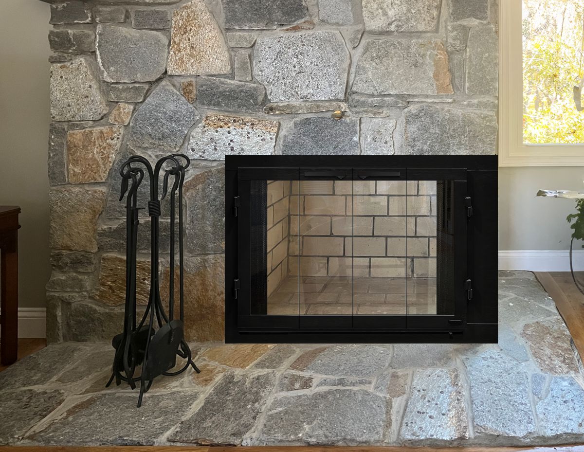 Wrought Iron Fireplace Door