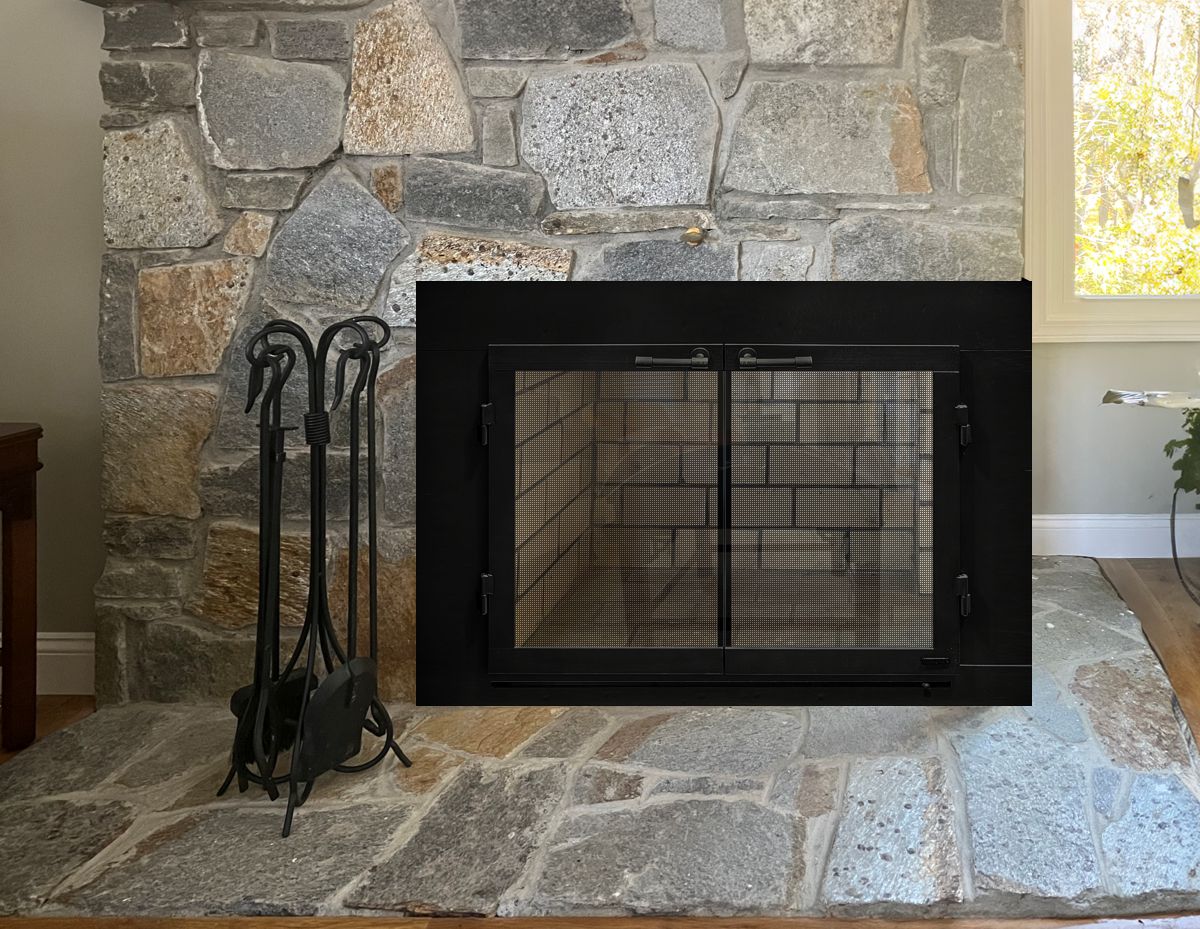 Wrought Iron Fireplace Door