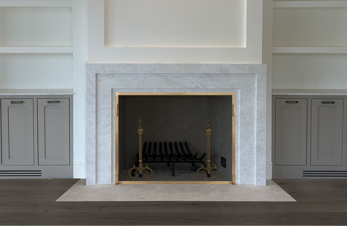 Solid Brass Fireplace Screen