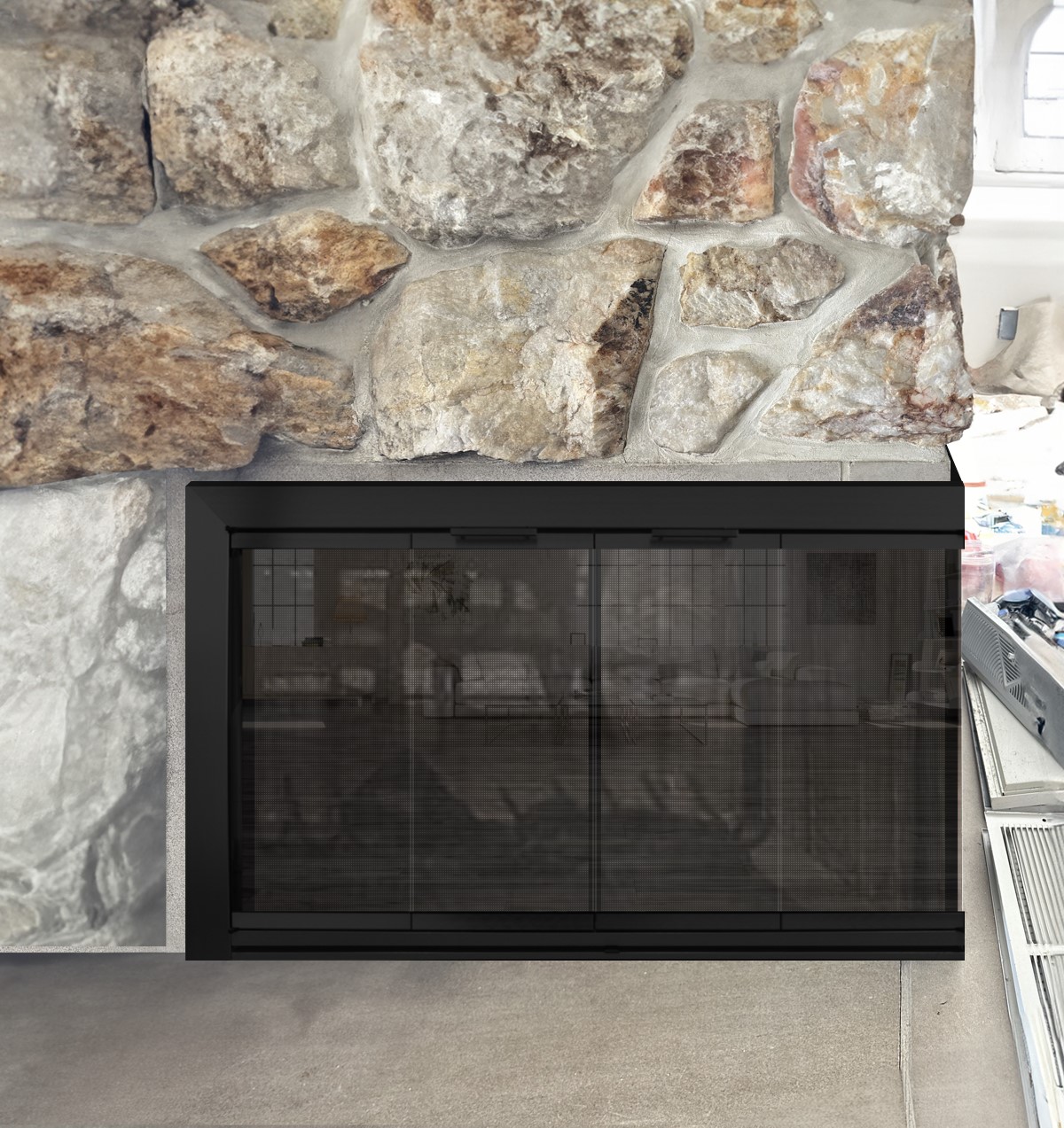 Fireplace Door Project #Merlo